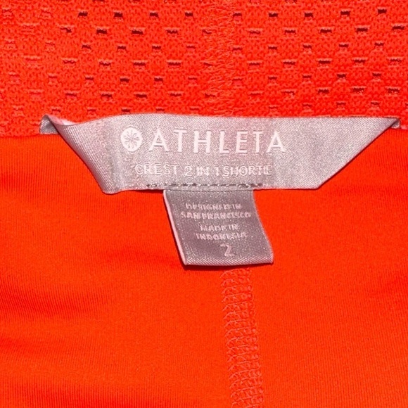 Athleta Trekkie Crest 2 in 1 Shortie in Racing Red Athletic Ripstop Neon Shorts - Picture 5 of 10